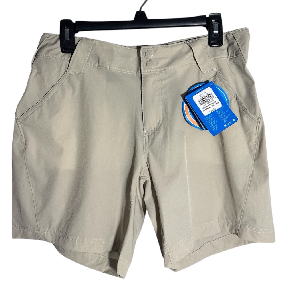 Columbia NWT Coral Point III 7” inseam tan shorts women’s 10 SPF 50 Omni Shade - Picture 4 of 13